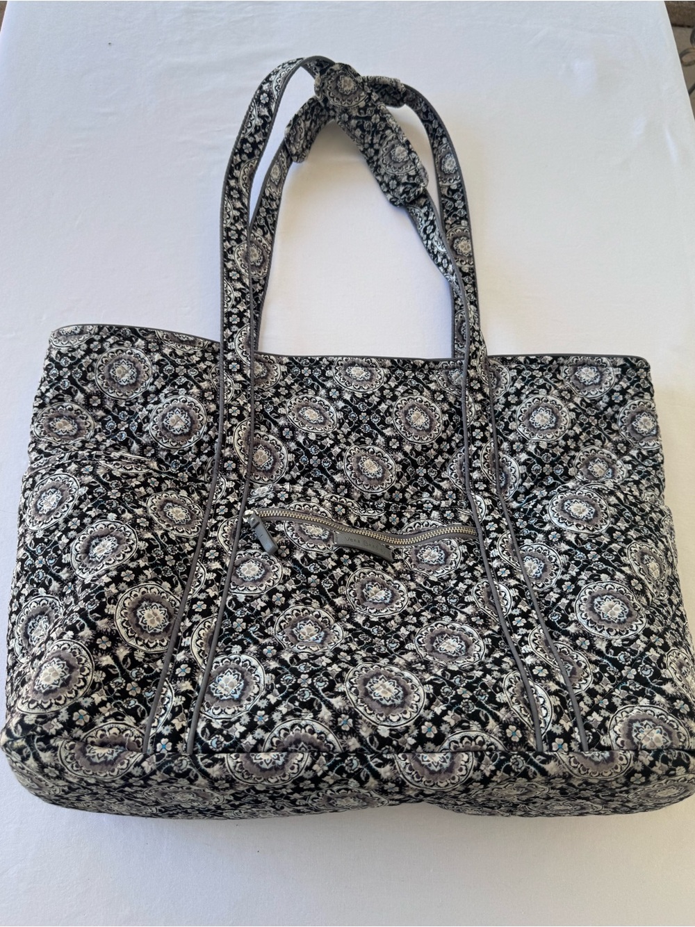 Vera Bradley Carryon Bag Navy Blue Grey